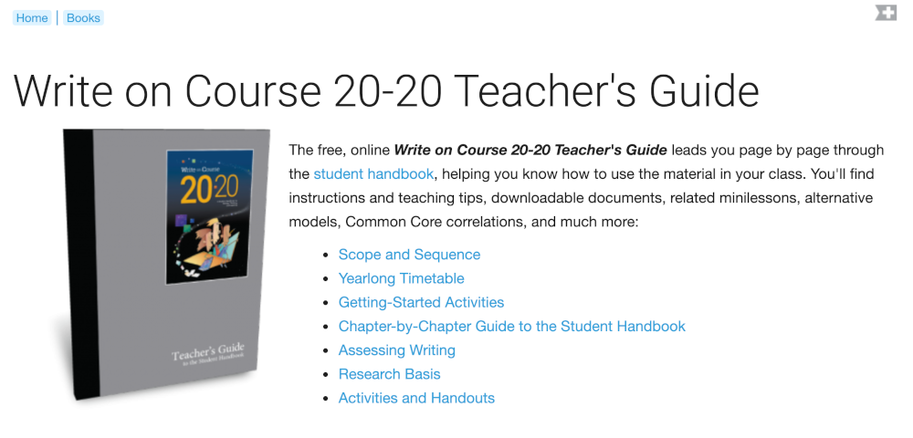 Write on Course Table of Contents