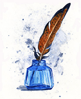 Writing a List Poem Quill and Ink