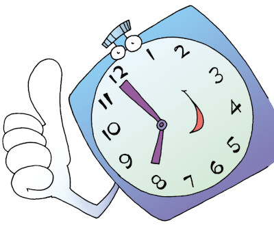 Clock Giving Thumbs Up