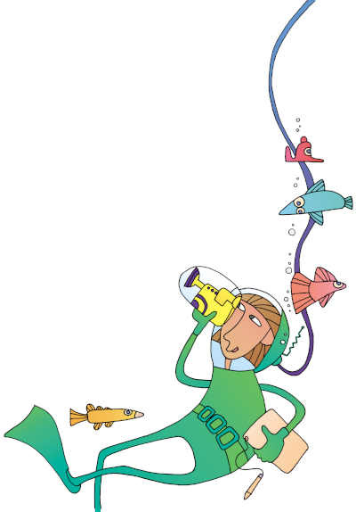 Diver and Fish