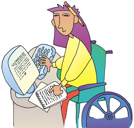 Student at Computer