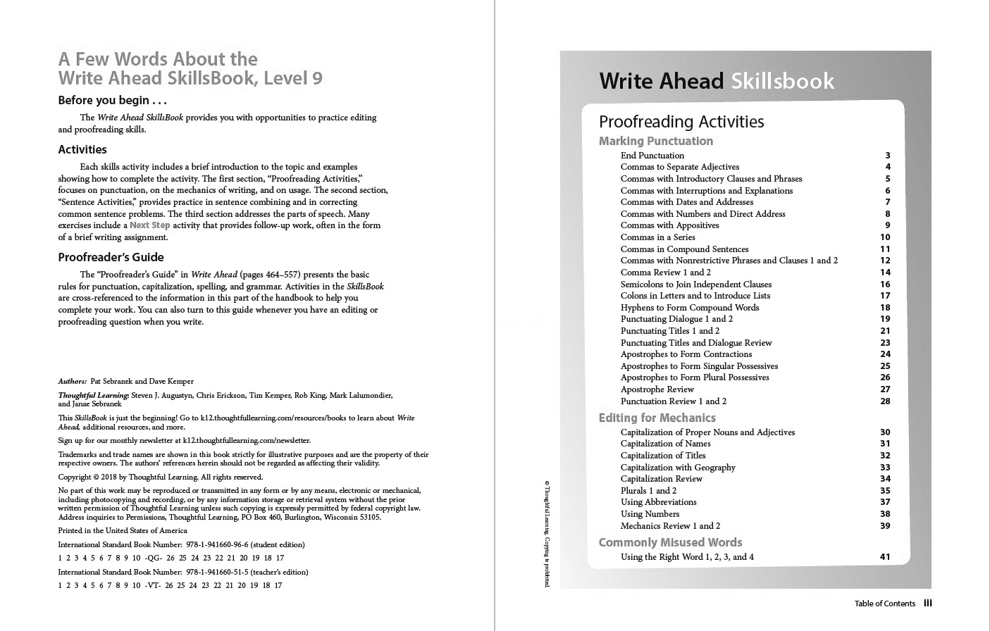 Write Ahead SkillsBook Grade 9 Page ii