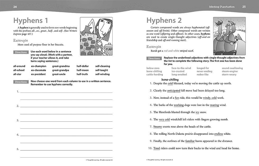 Writers Express SkillsBook Grade 4 pages 24 and 25