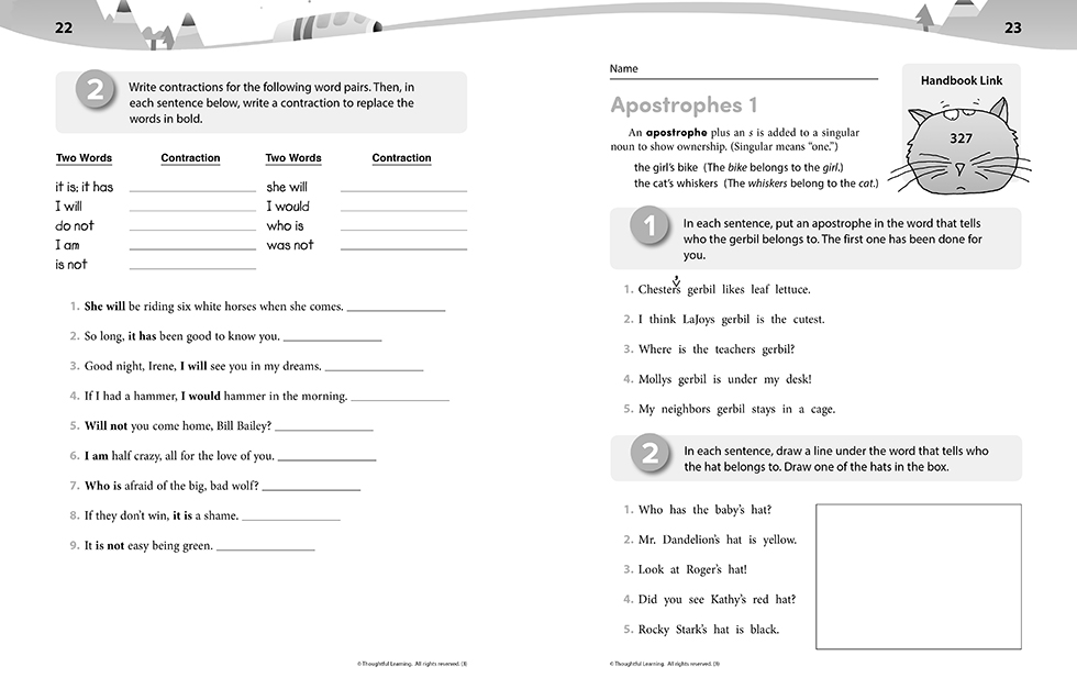 Write on Track SkillsBook pages 22 and 23