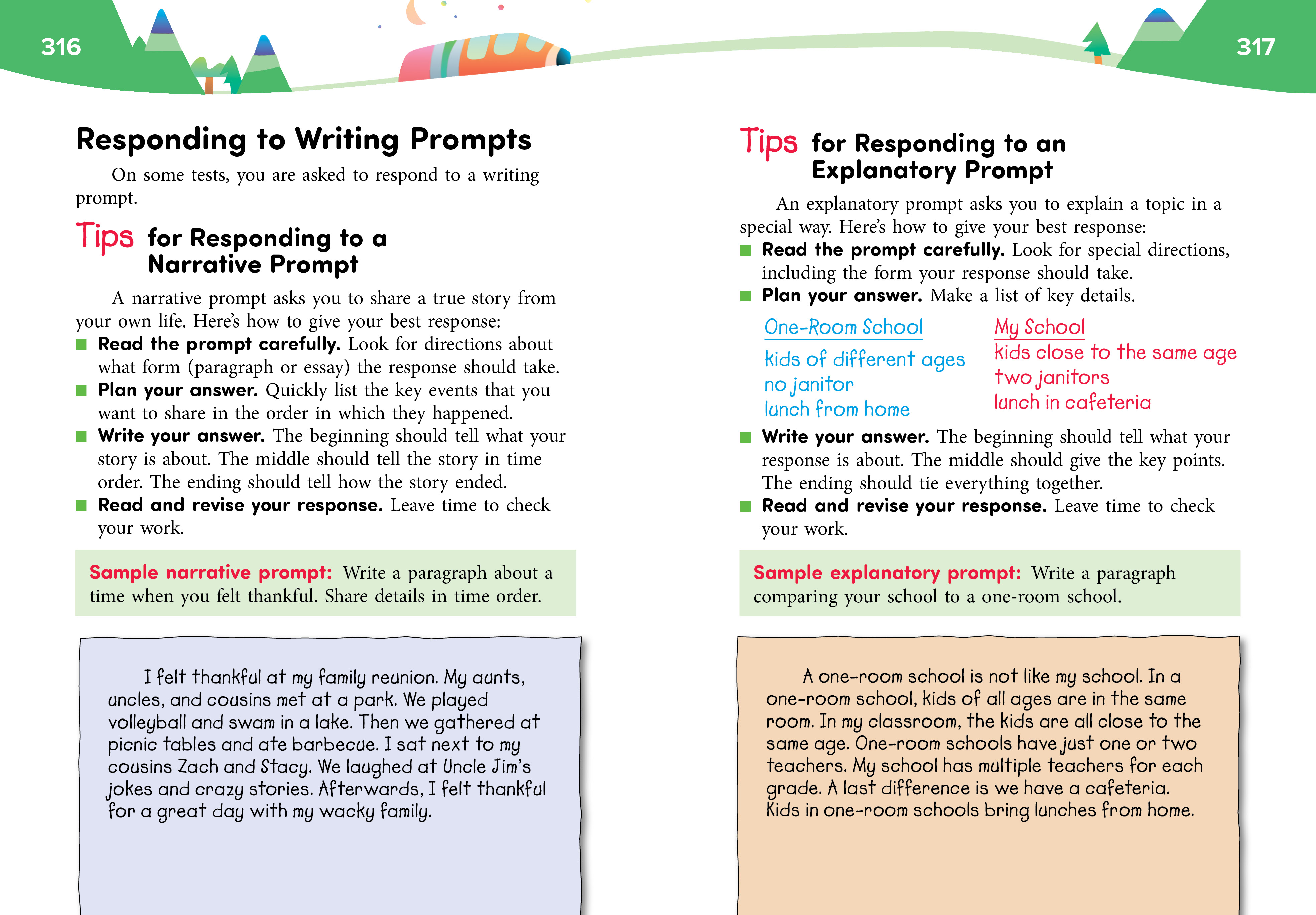 Write on Track Pages 316 and 317