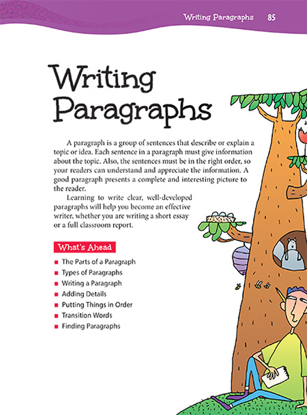 how to write paragraph writing with example