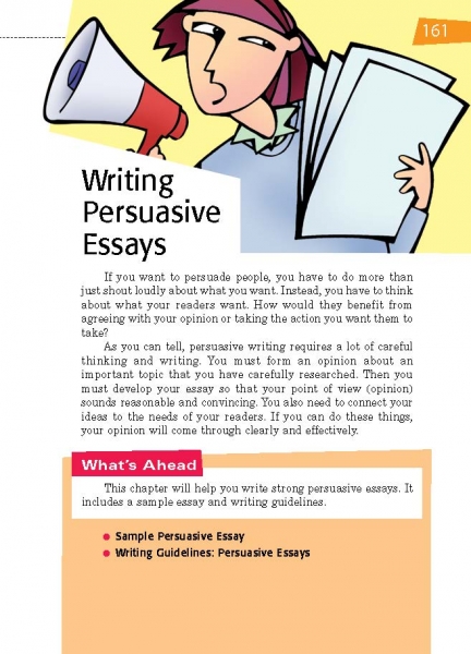 Writing Persuasive Essays Opening Page