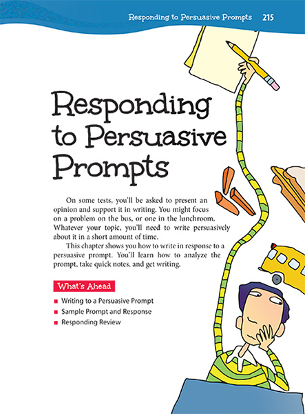 Responding to Persuasive Prompts Opening Page