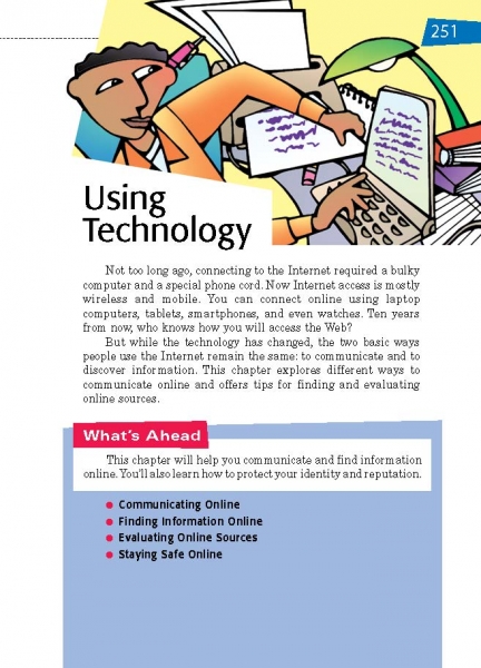 Using Technology Opening Page