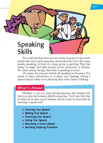 Speaking Skills Opening Page