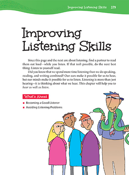 Improving Listening Skills Opening Page