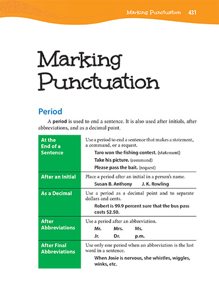 Marking Punctuation
