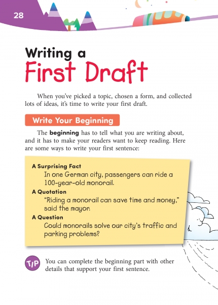 Writing a First Draft Opening Page