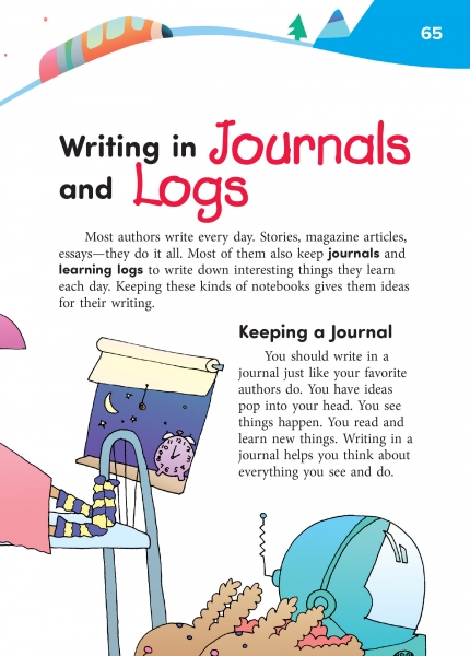 Writing in Journals and Logs Opening Page