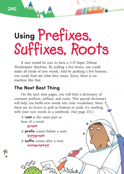 Using Prefixes, Suffixes, Roots Opening Page