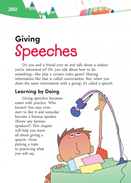 verb for giving a speech