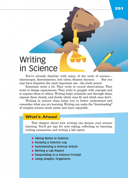 Writing in Science Chapter Opener