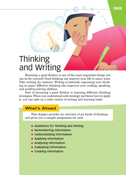 Thinking and Writing Thinking and Writing Chapter Opener