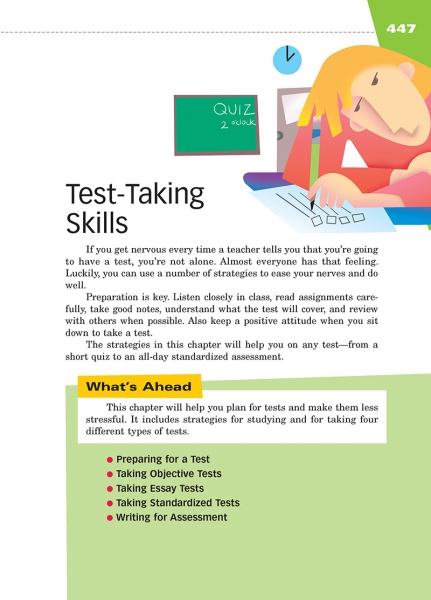 Test-Taking Skills Chapter Opener