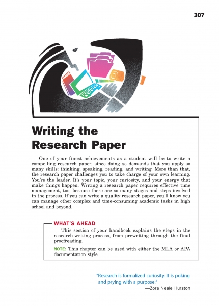 Writing the Research Paper Chapter Opener