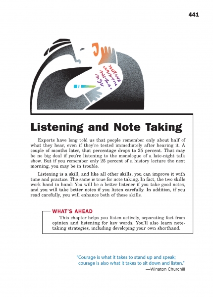 Listening and Note Taking Chapter Opener