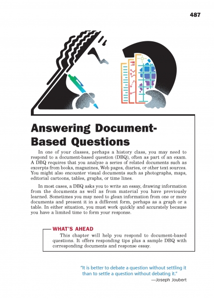 Answering Document-Based Questions Chapter Opener