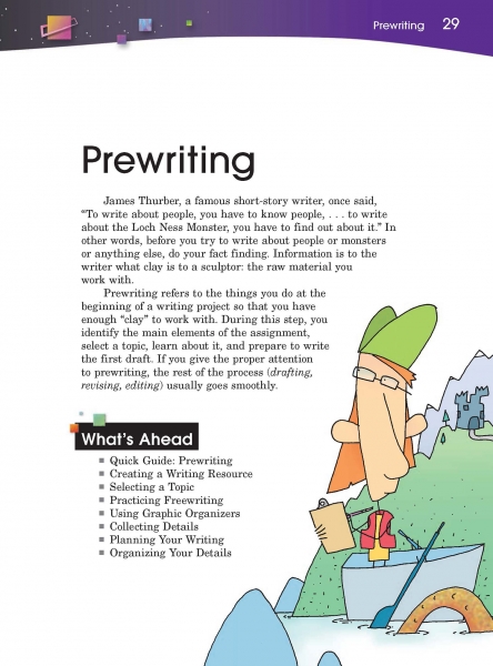 Prewriting Opening Page