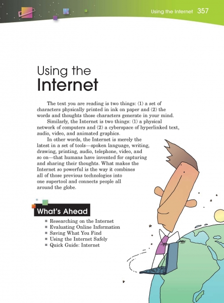 Write on Course 20-20 Using the Internet Opening Page