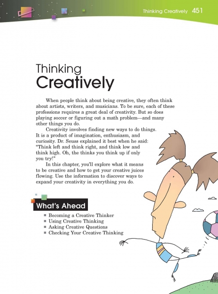Thinking Creatively Opening Page
