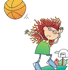 playing basketball