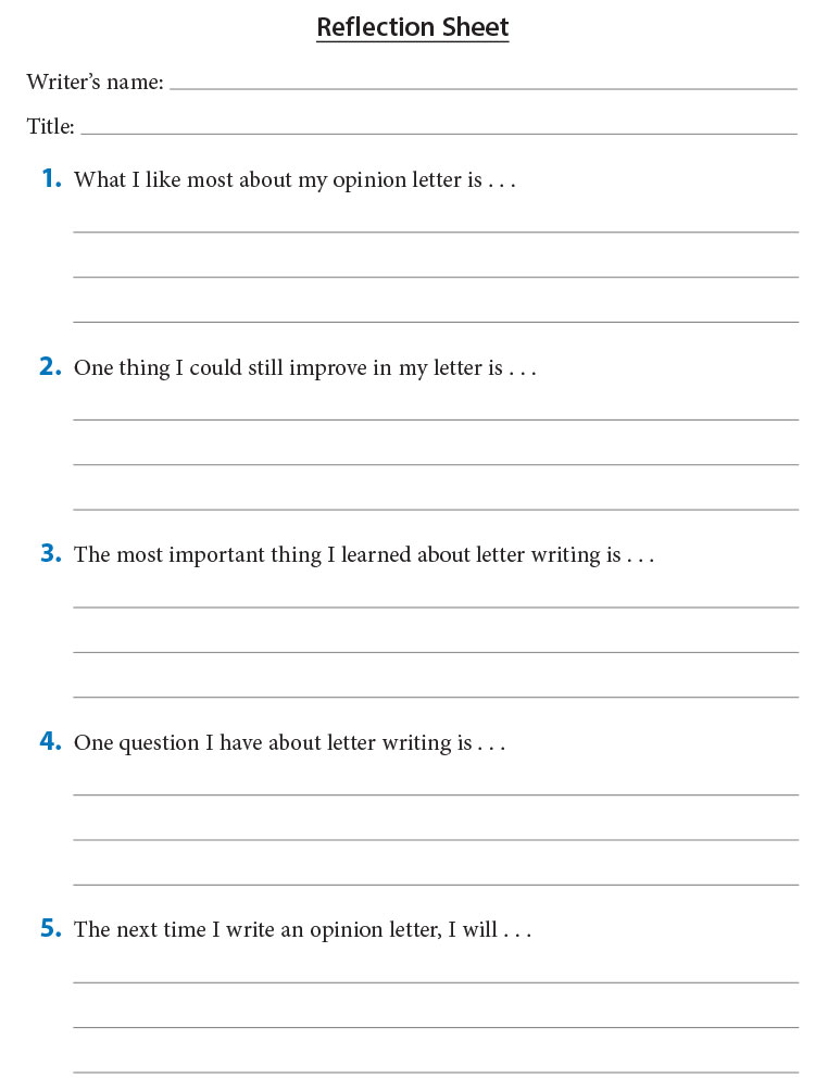 Reflection Sheet