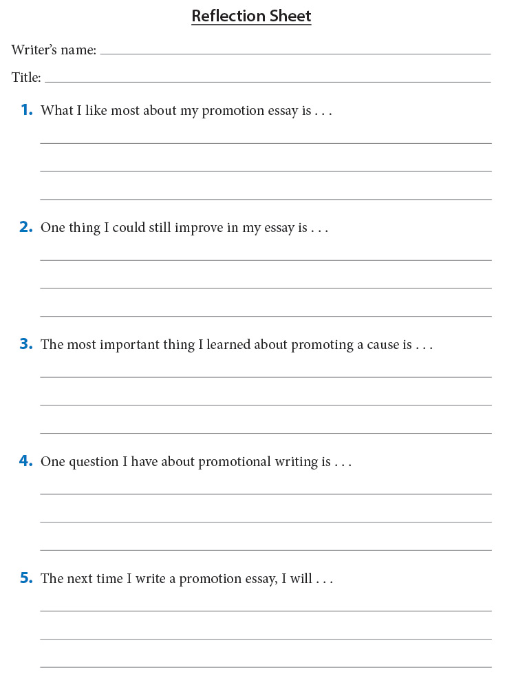 Reflection Sheet
