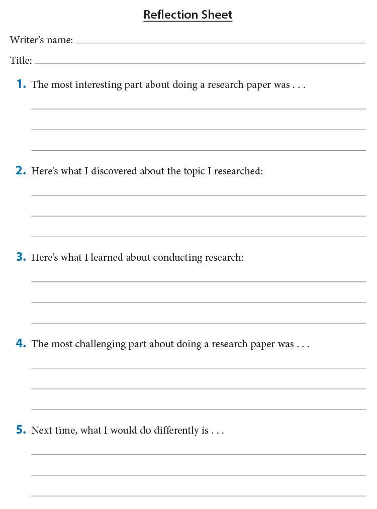 Reflection Sheet