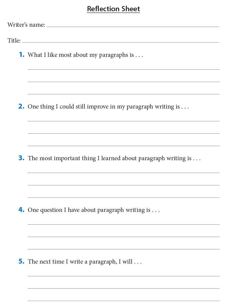 Reflection Sheet