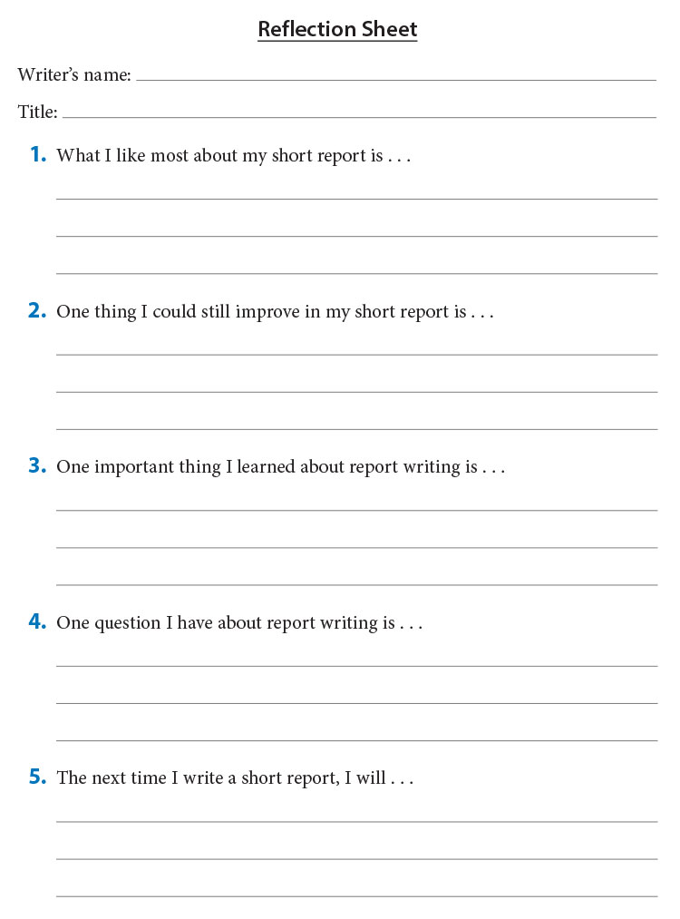 Reflection Sheet